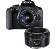 Canon EOS 2000D Double Lens Kit (18-55mm, 24.10 Mpx, APS-C / DX), Kamera, Schwarz