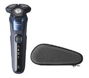 Philips SHAVER Series 5000 SteelPrecision blades Wet and Dry electric shaver, Rotation shaver, Blue, LED, Built-in battery, 60 min, 0.04 W